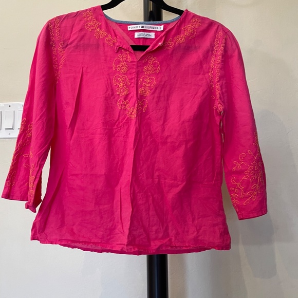 Tommy Hilfiger Embroidered Blouse 3/4 sleeve - Picture 2 of 10